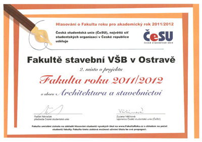 Ocenění v soutěži Fakulta roku