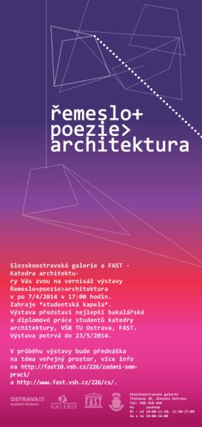 Řemeslo + poezie > architektura