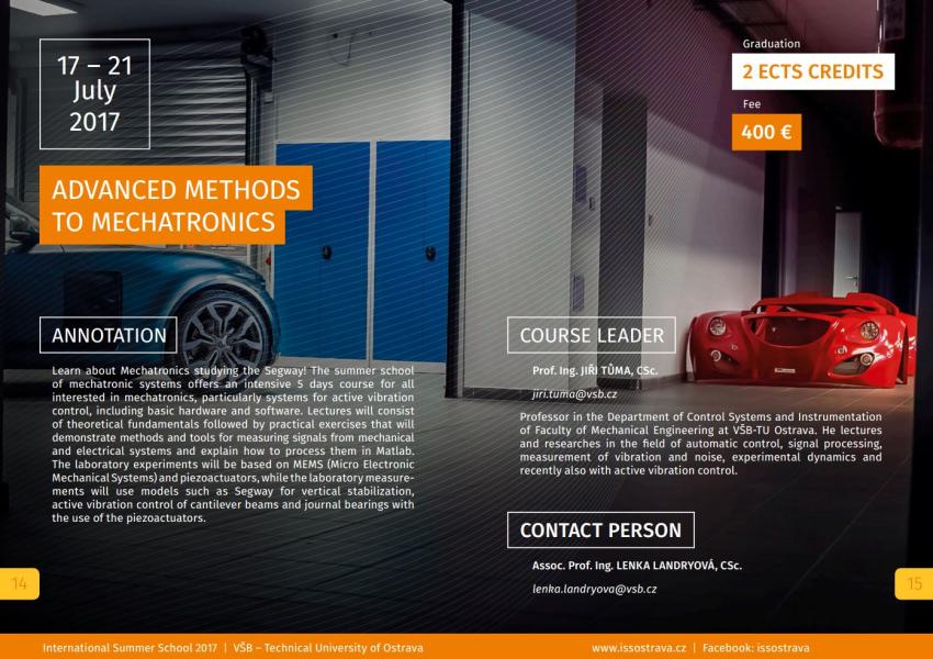 International Summer School 2017 - Advanced Methods of Mechatronics