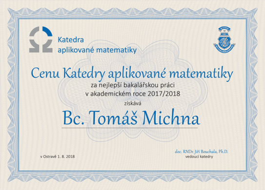Cena Katedry aplikované matematiky