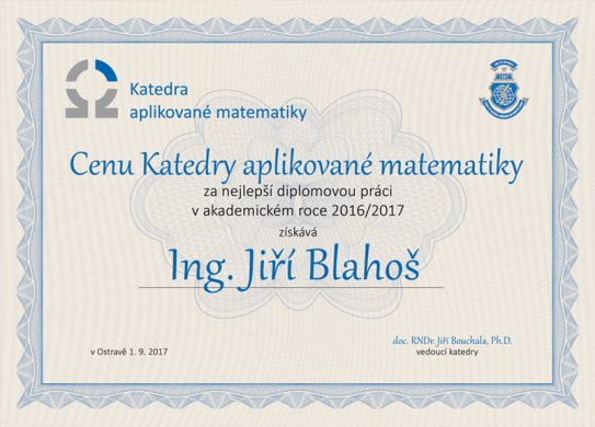 Cena Katedry aplikované matematiky