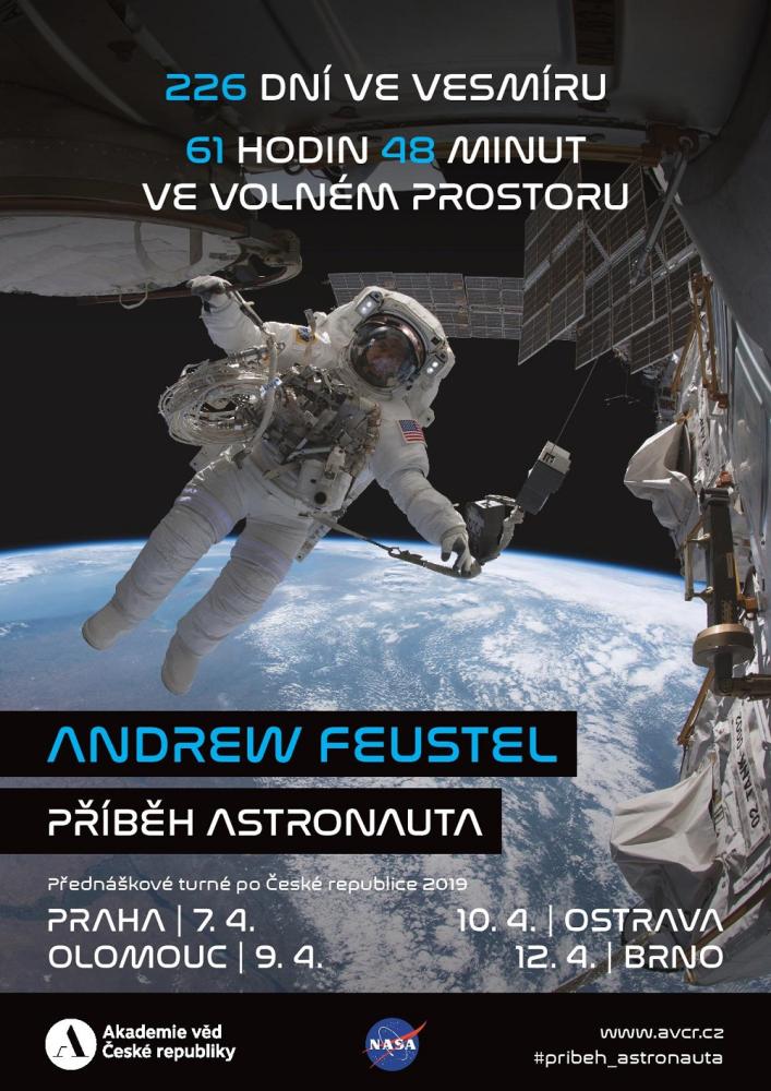 Příběh astronauta: Na turné pro veřejnost do České republiky přijede astronaut Andrew Feustel