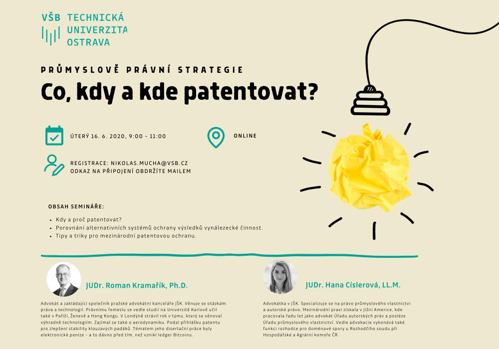 Co, kdy a kde patentovat?