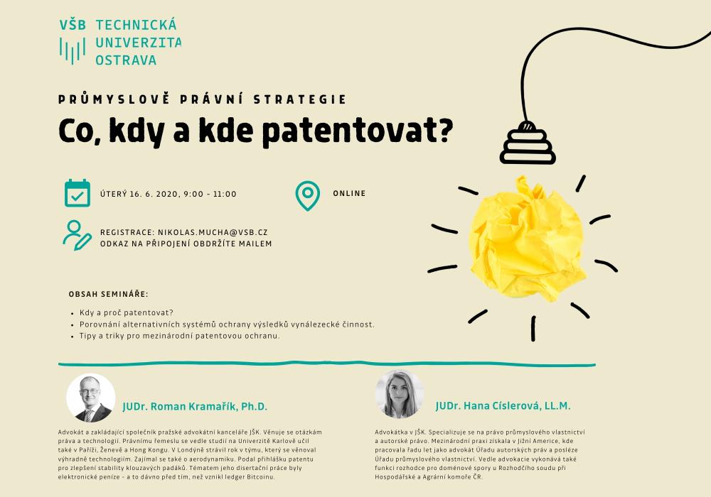 Co, kdy a kde patentovat?