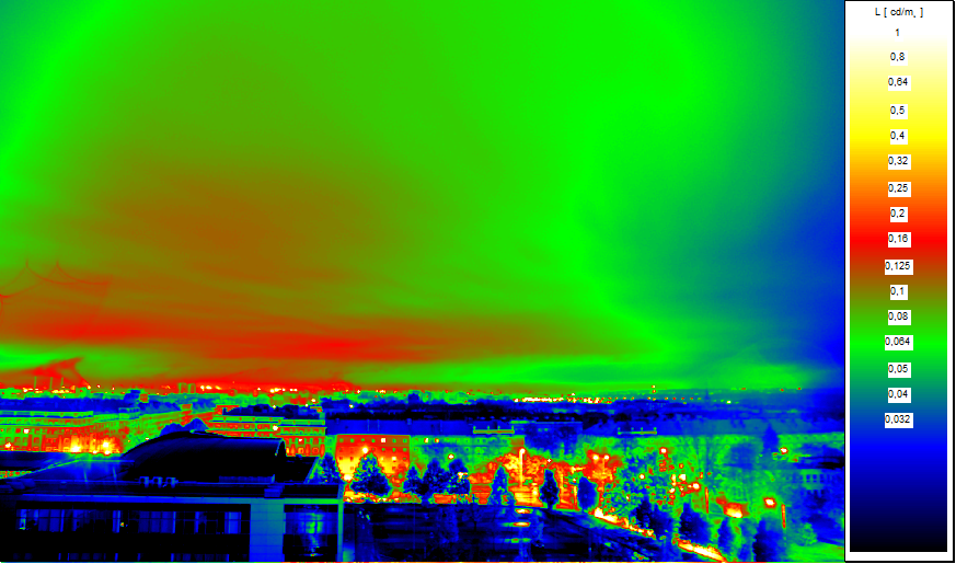 Measurement of obtrusive light in Ostrava