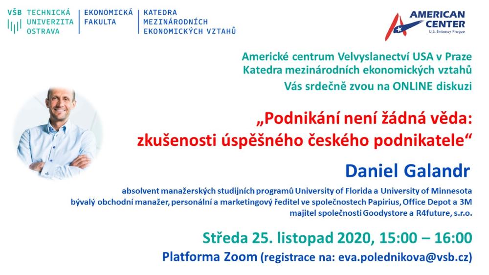 Pozvánka na ONLINE debatu: „Podnikání není žádná věda: zkušenosti úspěšného českého podnikatele“ 