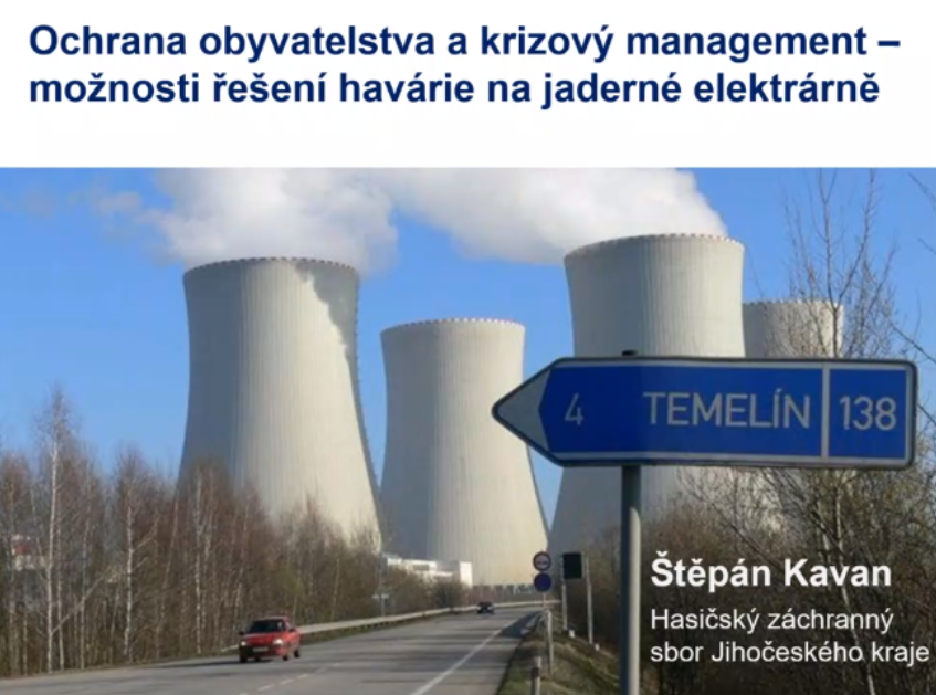 Přednáška plk. Mgr. Štěpána Kavana, Ph.D. z HZS Jihočeského kraje