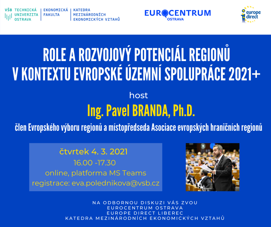 Role a rozvojový potenciál regionů v kontextu evropské územní spolupráce 2021+