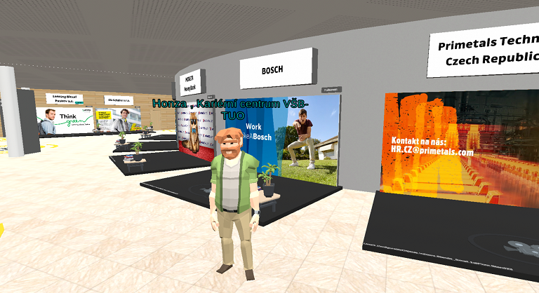 Najděte si práci ve virtuálním 3D prostředí!  VŠB-TUO zve virtuální veletrh kariéra+