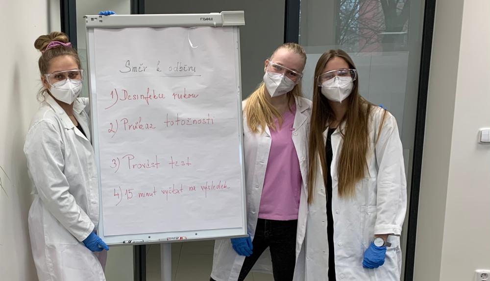 Studenti biomedicíny pomáhají s testováním zaměstnanců VŠB-TUO