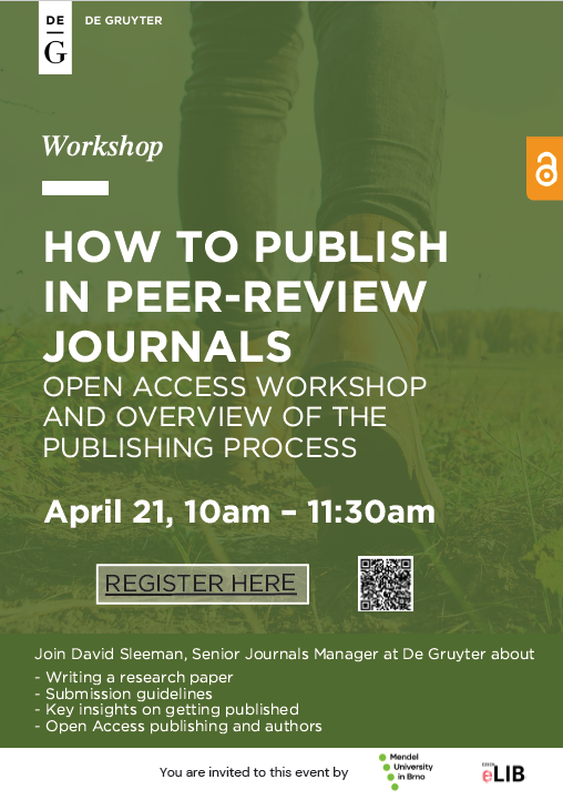 De Gruyter workshop: How to publish in Peer-review Journals