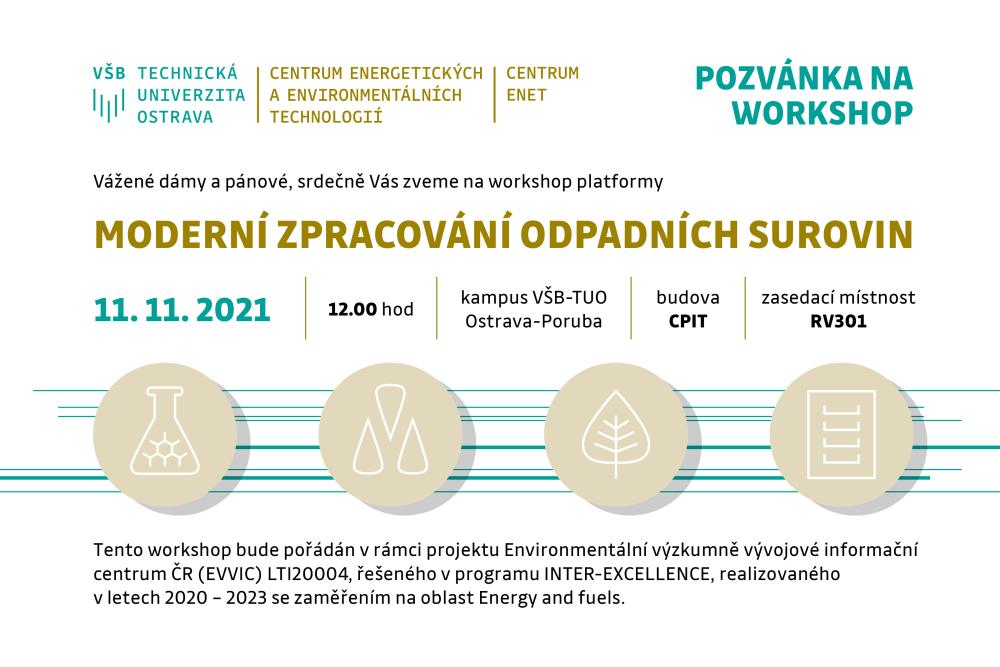 Workshop na téma MODERNÍ ZPRACOVÁNÍ ODPADNÍCH SUROVIN