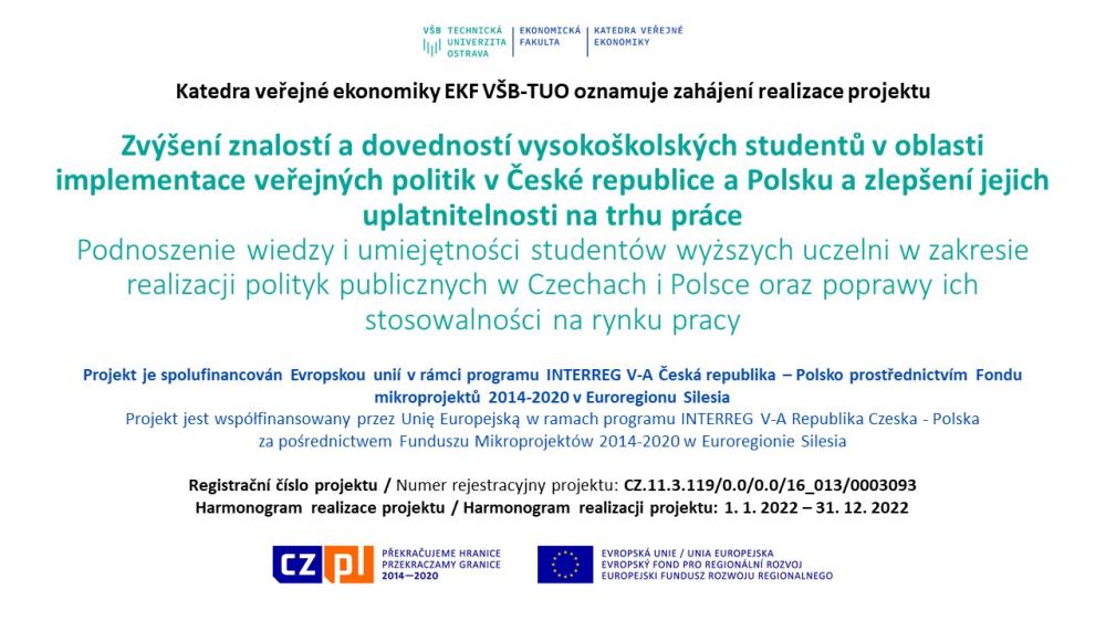 Online vzdělávání studentů v otázkách rozvoje CZ-PL příhraničí v roce 2022