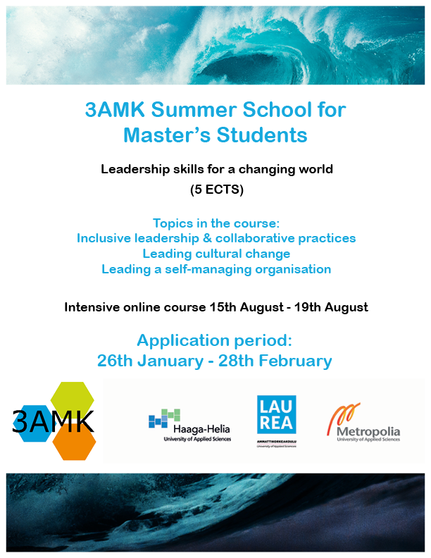Free online summer school by Metropolia for masterlevel students VSBTUO