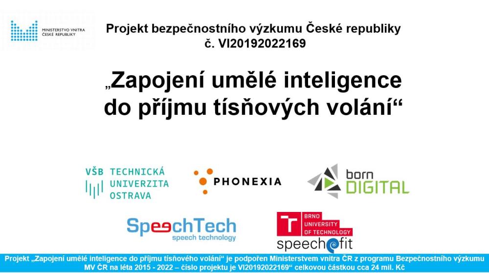 Zapojení umělé inteligence do příjmu tísňového volání