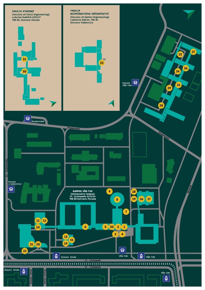 Mapa Univerzitního muzea