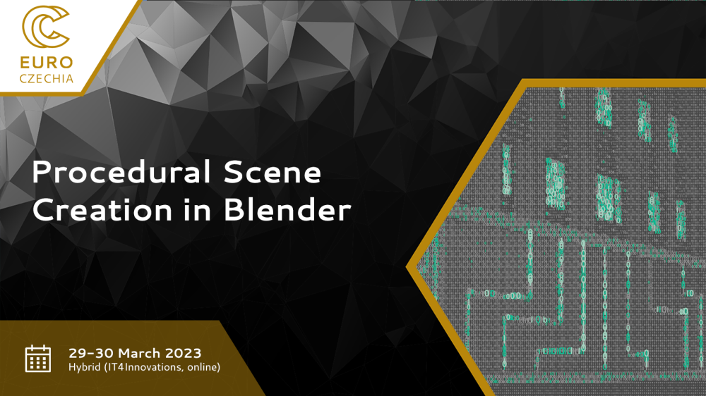 Pozvánka na kurz Procedural Scene Creation in Blender (EuroCC)