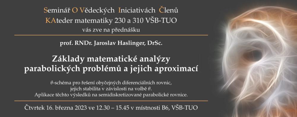 Přednáška z matematické analýzy parabolických problémů