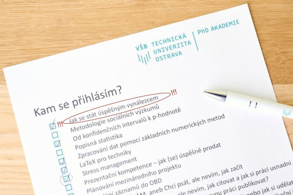 Víte, jak se stát úspěšným vynálezcem? Ne? Přihlaste se na kurzy PhD akademie!