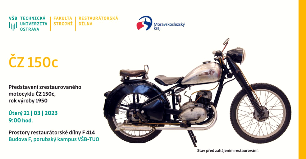 Oznamujeme představení dalšího zrestaurovaného motocyklu - ČZ 150c