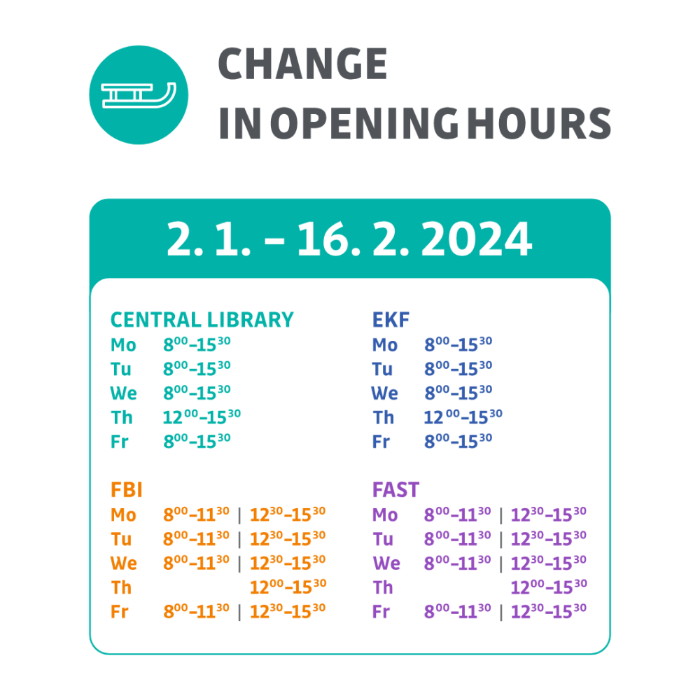 Change in Opening Hours over Exam Period and Winter Holiday
