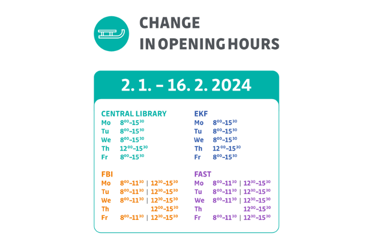 Change in Opening Hours over Exam Period and Winter Holiday