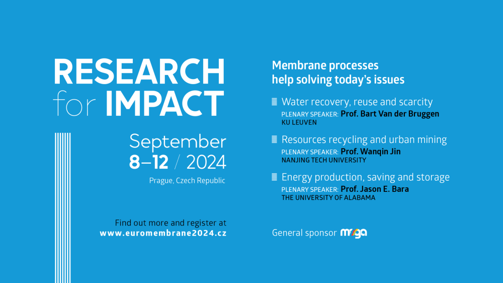 Pozvánka na Mezinárodní konferenci EUROMEMBRANE 2024