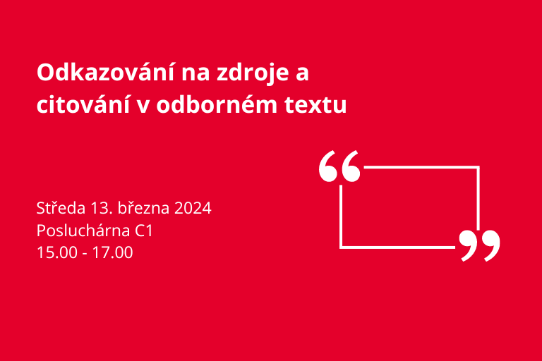 Odkazování na zdroje a citování v odborném textu