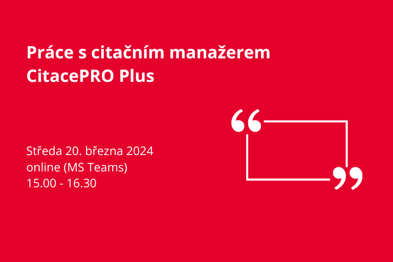 Práce s citačním manažerem CitacePRO Plus