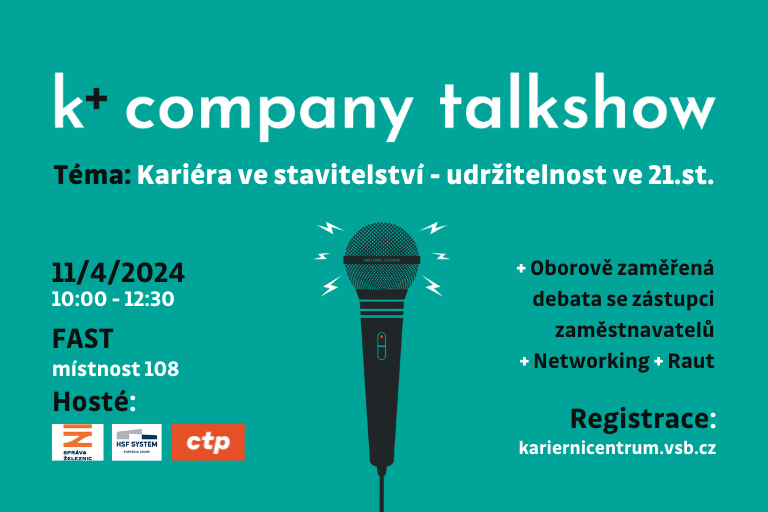 k+ Company Talkshow: Oborová debata se zástupci zaměstnavatelů (k+ akce pro studenty)