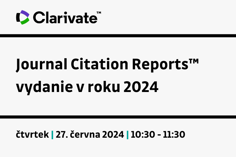Journal Citation Reports™ vydanie v roku 2024