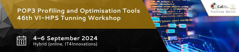 Pozvánka na workshop POP3 Profiling and Optimisation Tools - 46th VI-HPS Tuning