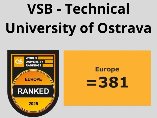 VSB-TUO improves in QS World University Rankings: Europe 2025