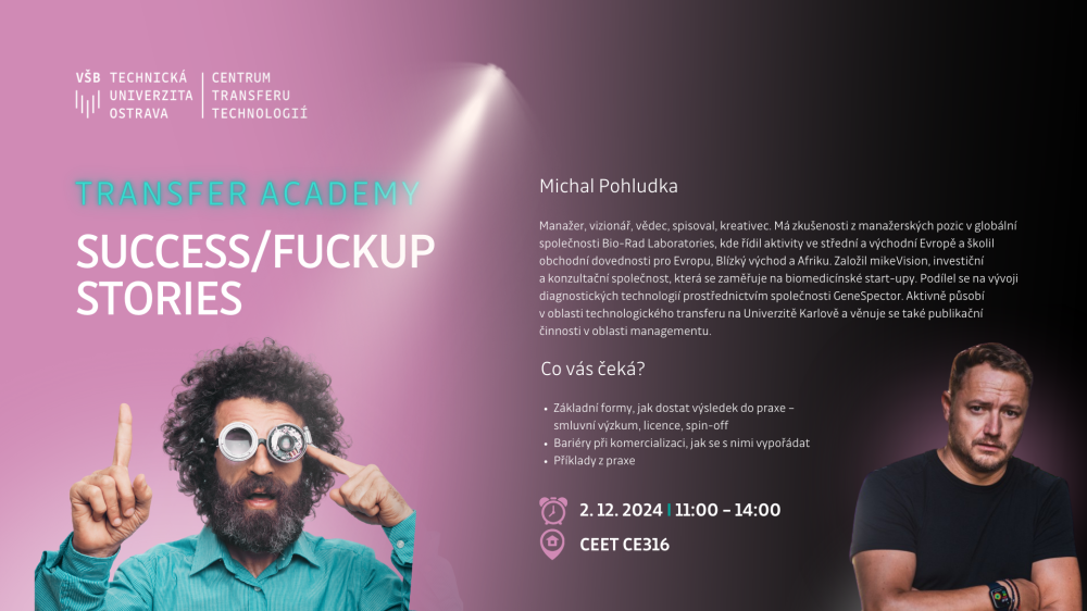Transfer Academy - Success/Fuckup Stories v transferu technologií 