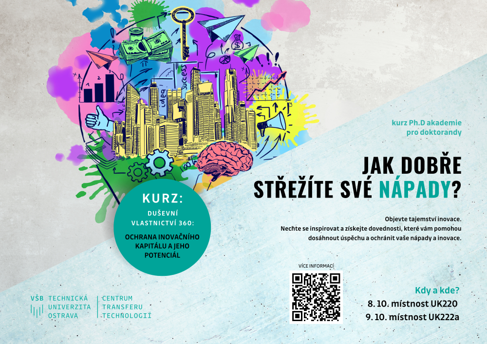 Kurz „Duševní vlastnictví 360: ochrana inovačního kapitálu a její potenciál“