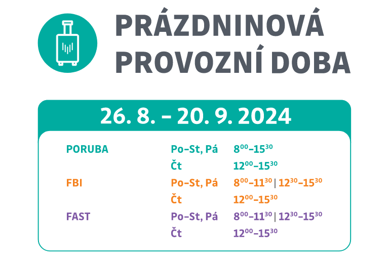 Prázdninová provozní doba prodloužena do 20. 9. 