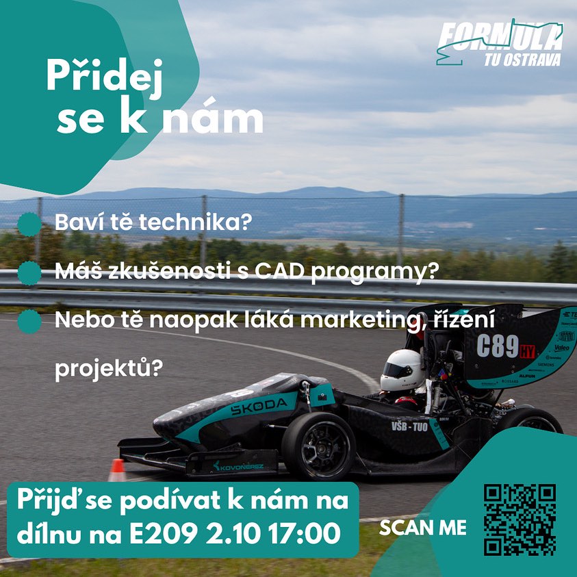 Závodní tým Formula TU Ostrava hledá nové členy