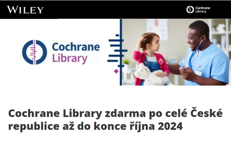 Cochrane Library zdarma až do konce října 2024