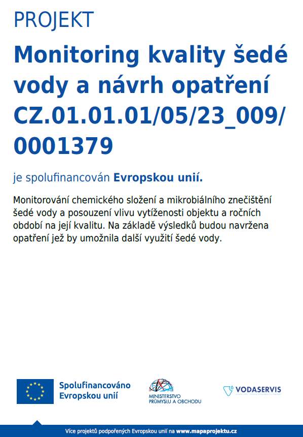 Advanced analysis of grey water in cooperation with VODASERVIS s.r.o. 
