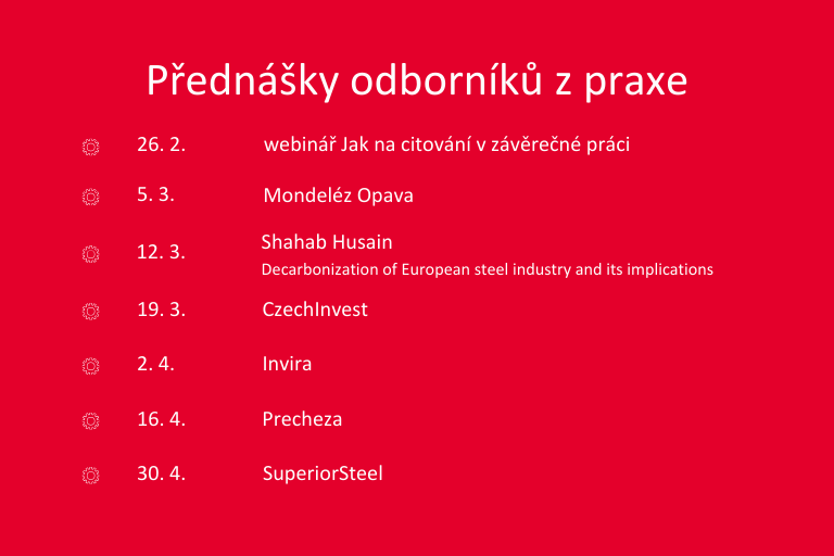 Přednášky odborníků z praxe