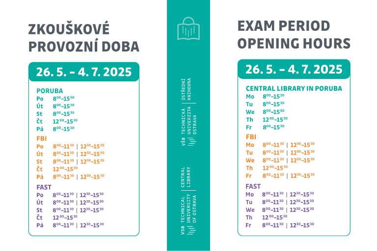 Provozní doba ÚK během zkouškového období