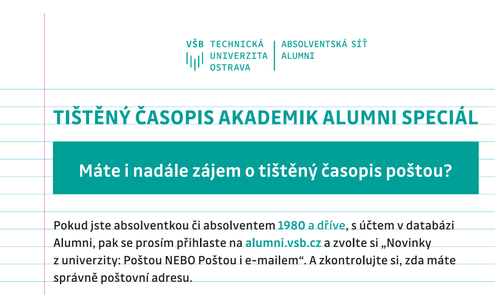 Zájem o tištěný časopis Akademik Alumni speciál