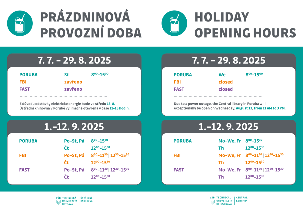 Prázdninová provozní doba ÚK