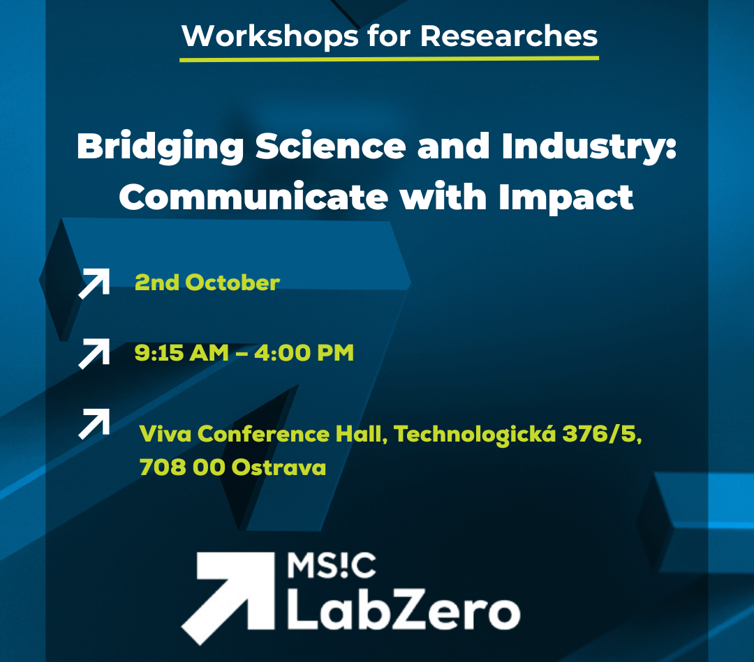 Workshop propojující vědu a průmysl zahájí další cyklus MSIC LabZero