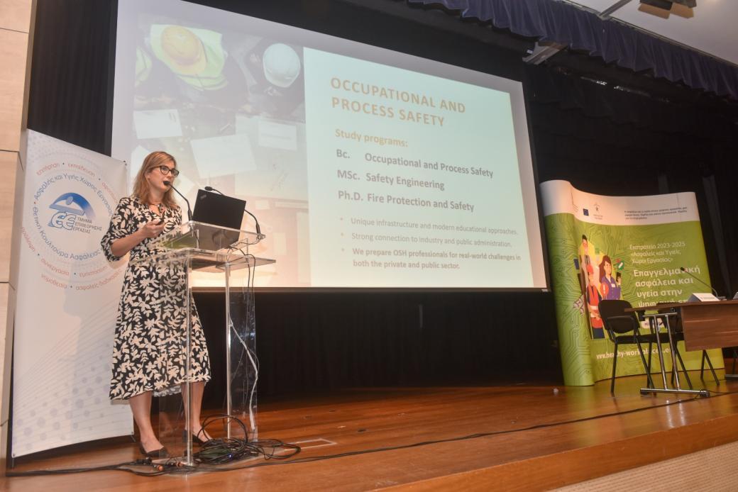 Dr. Lucie Kocůrková na Kypru v rámci European Week on Safety and Health