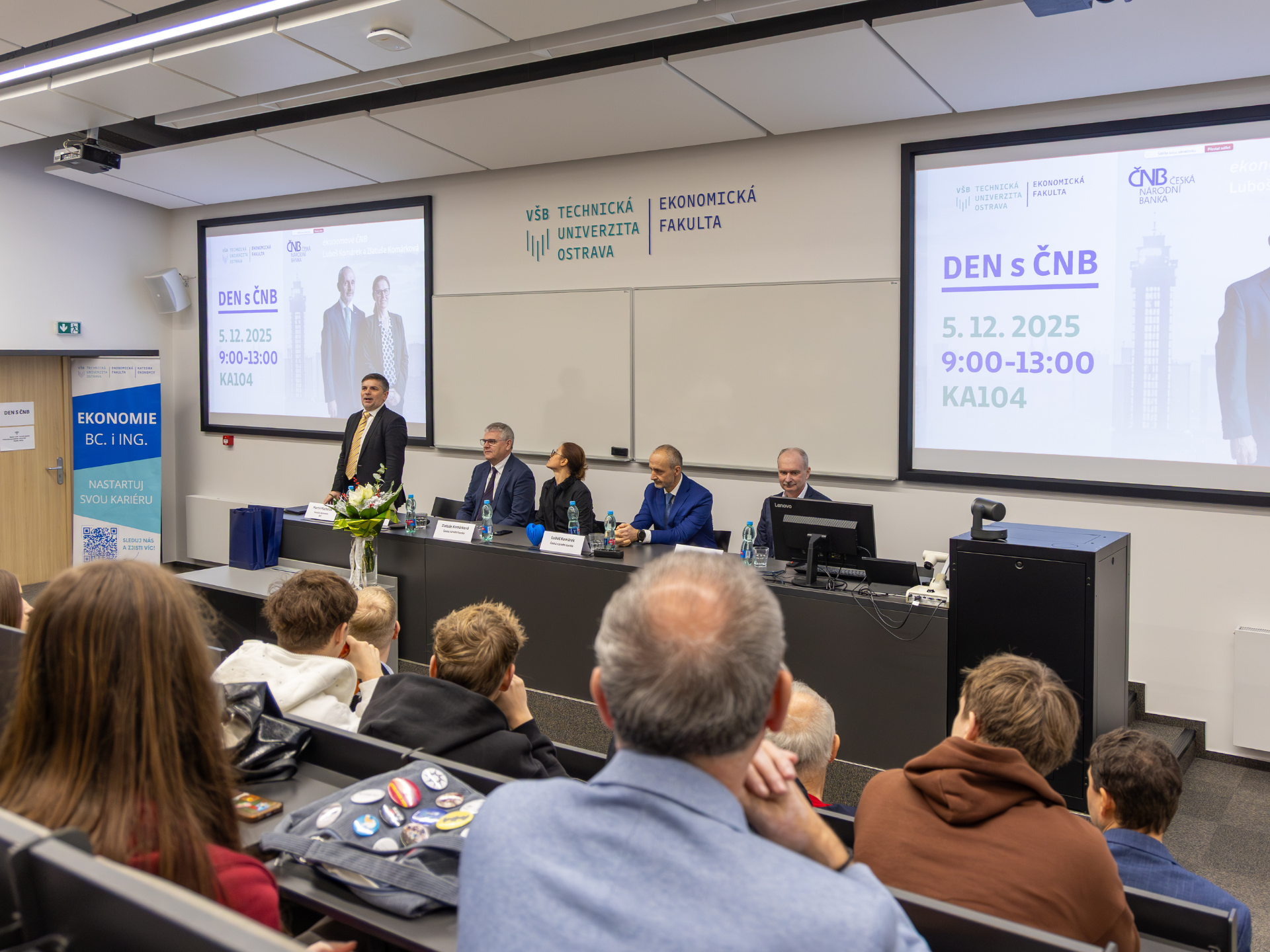 Den s ČNB na VŠB-TUO: Peníze očima mladých a pohled centrálních bankéřů