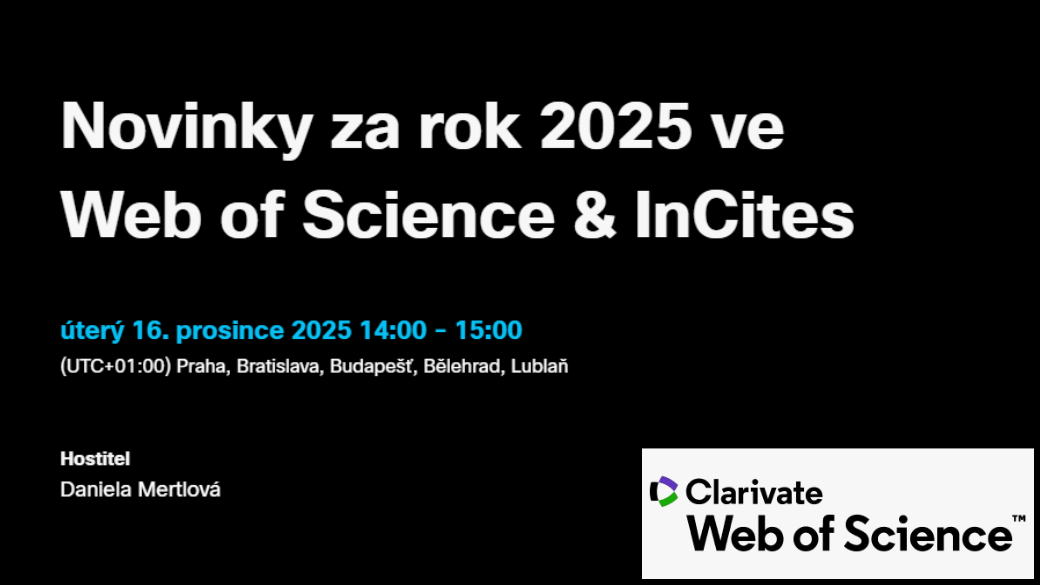 Novinky za rok 2025 ve Web of Science & InCites