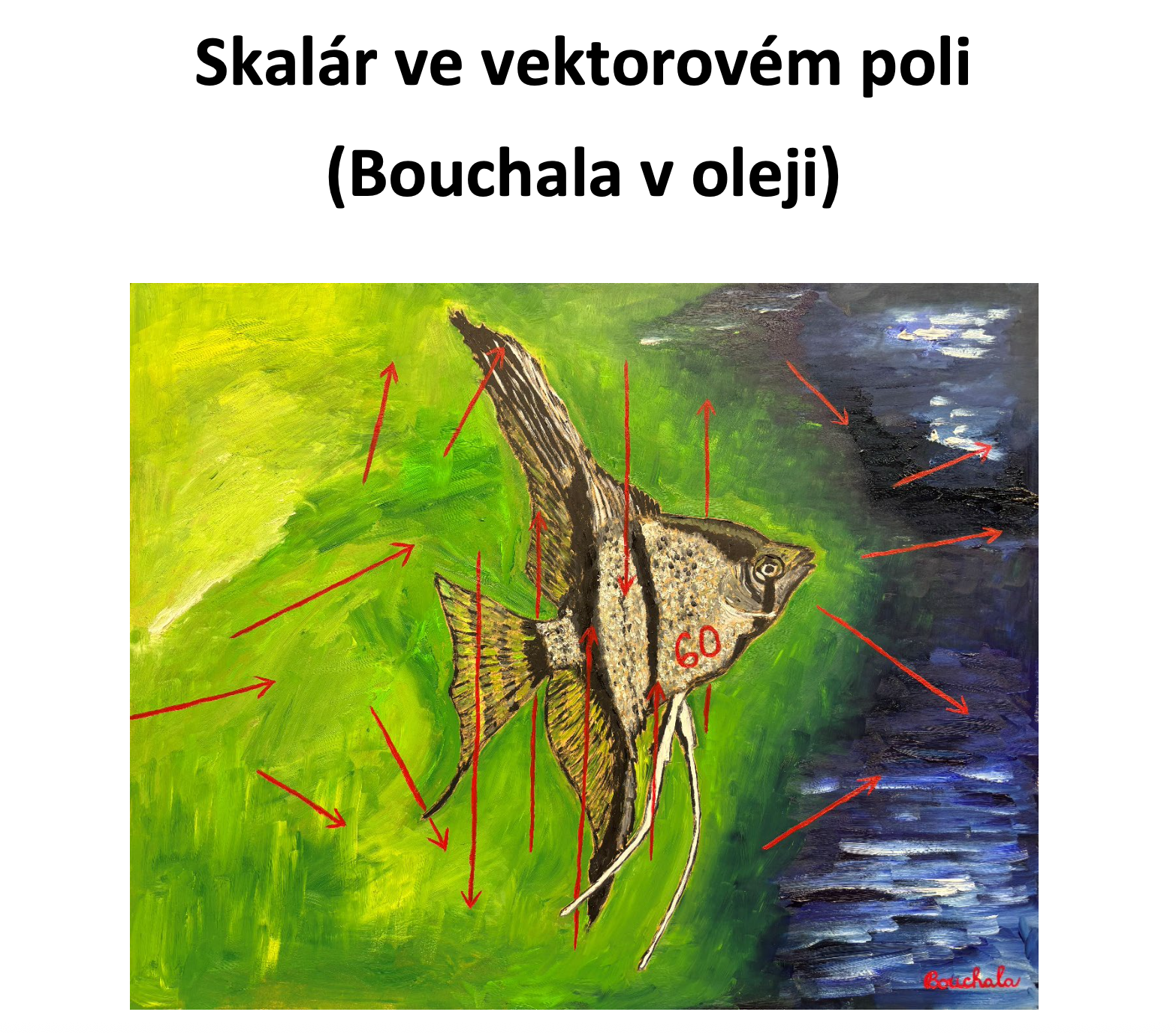 Pozvánka na výstavu Skalár ve vektorovém poli (Bouchala v oleji)