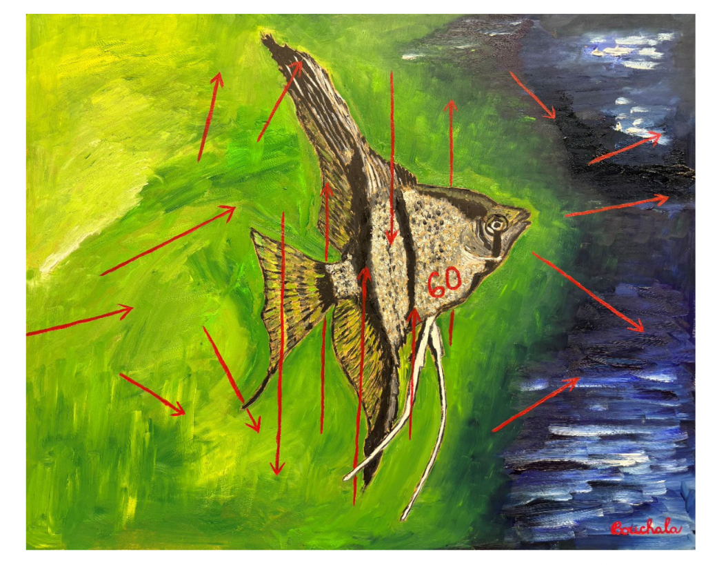 Pozvánka na výstavu Skalár ve vektorovém poli (Bouchala v oleji)