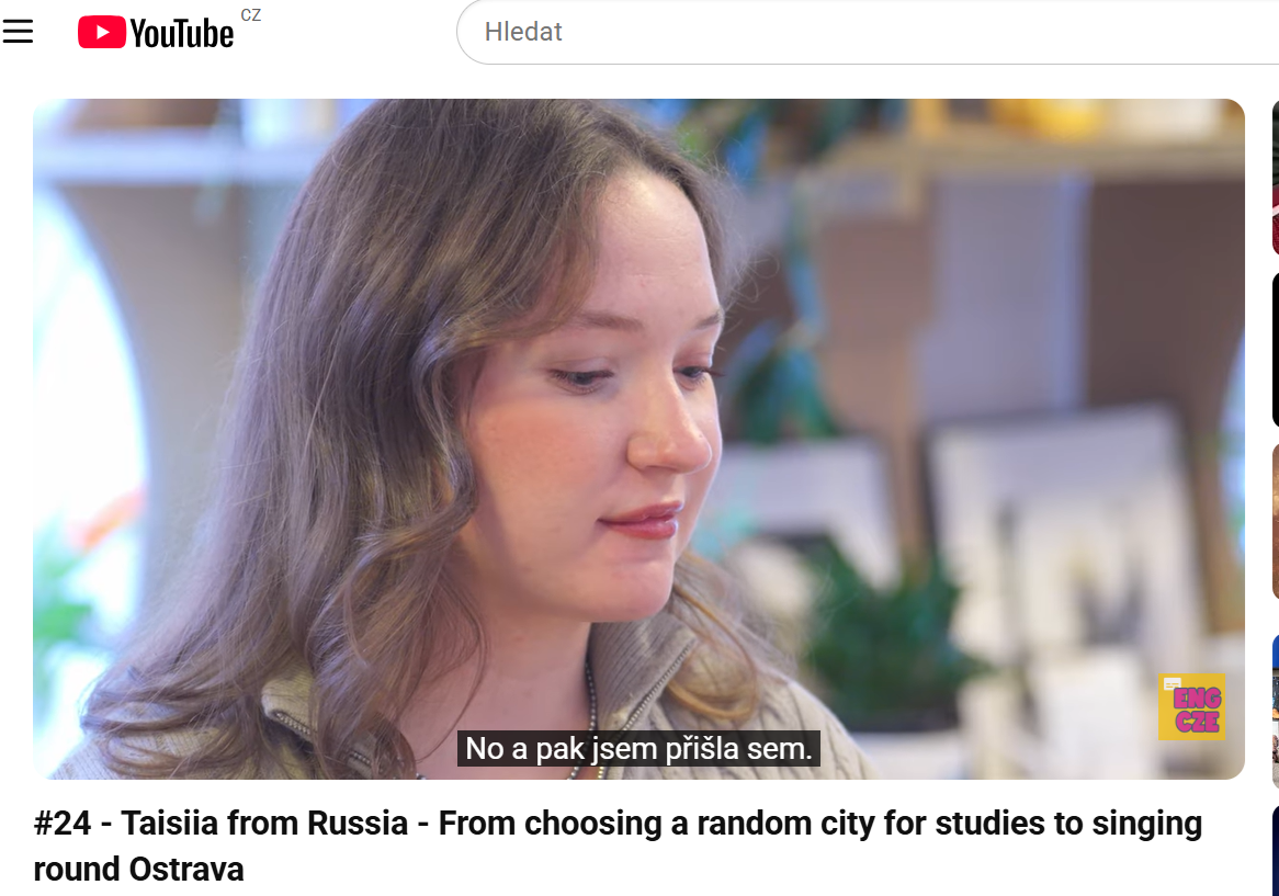 Taisiia from Russia - From choosing a random city for studies to singing round Ostrava